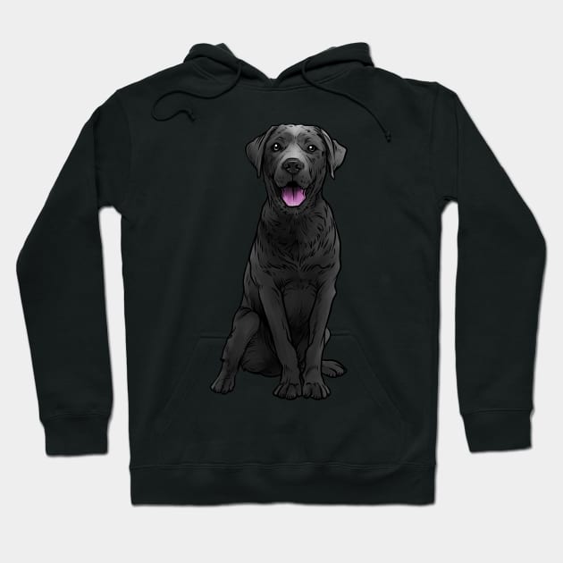 Black Labrador Retriever Dog Black Lab Hoodie by whyitsme